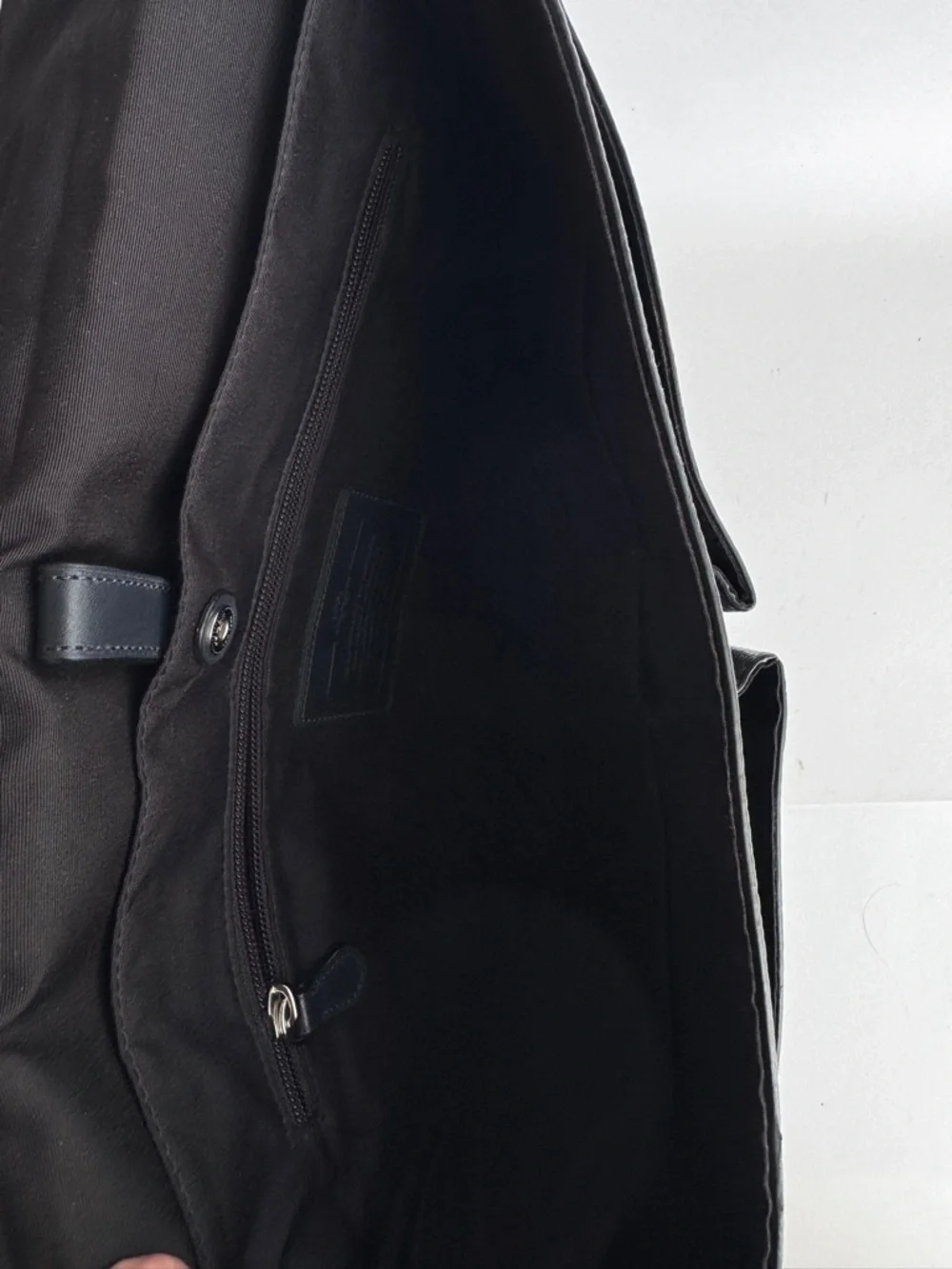 Coach Hudson Messenger Bag Black Pebbled Leather Men's Laptop Briefcase